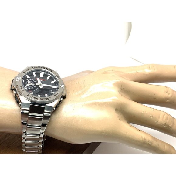 Casio G-Shock Mens Watch GSTB500D Bluetooth Tough Solar Gray Dial Steel 5684 - Picture 5 of 15